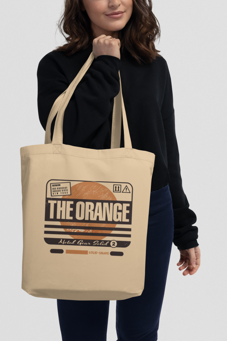 Solid Orange Tote Bag